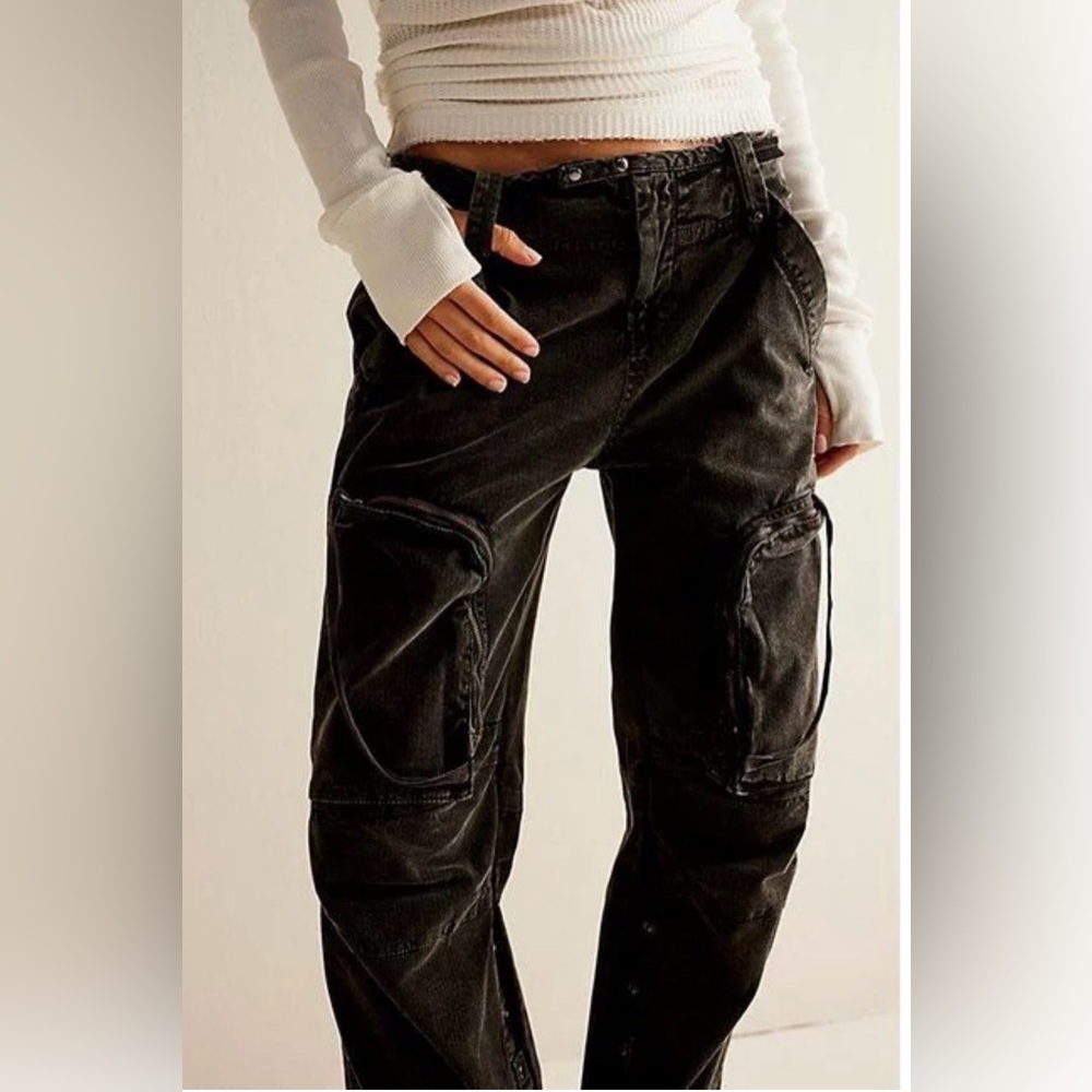 Free People
Women's Can't Compare Slouch Pants At In Washed Black, Size Small